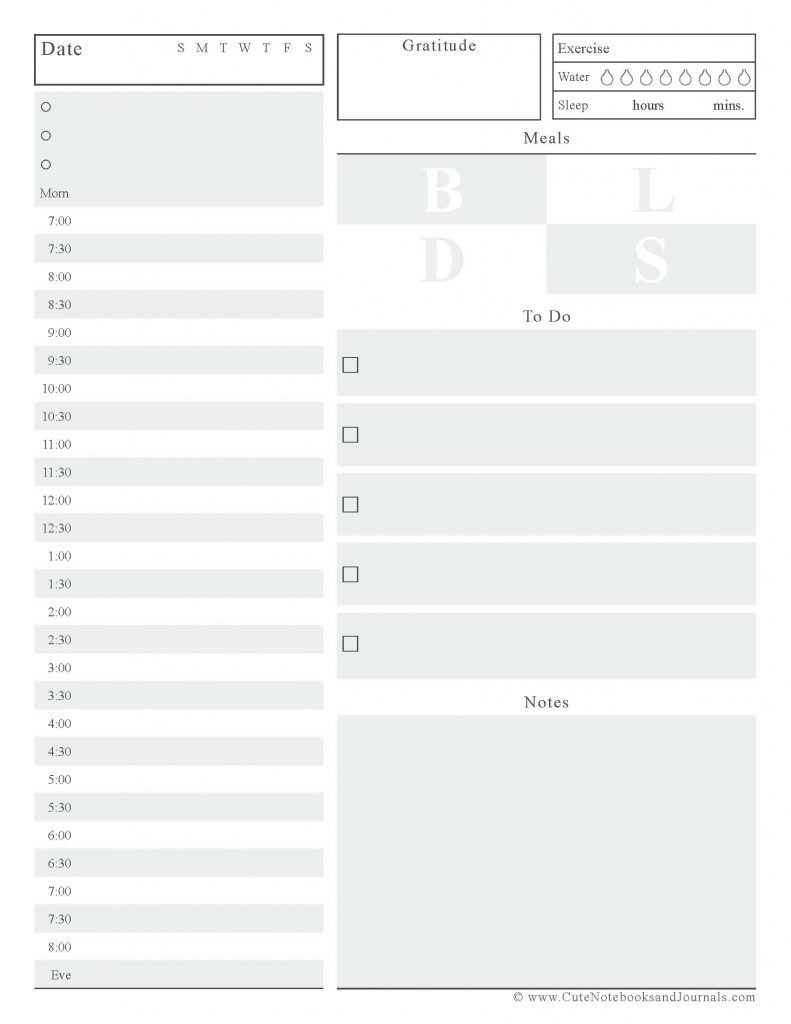 Download a free daily planning PDF.