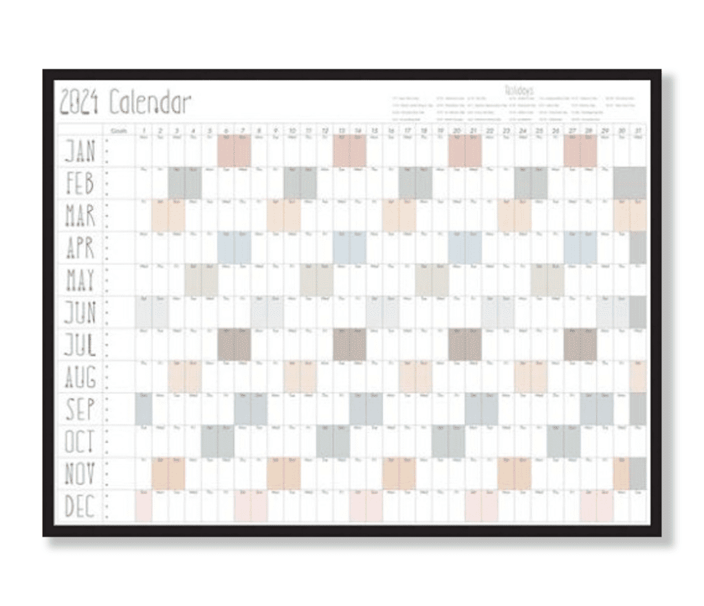 CN+J Giant Wall Calendar (30 x 40 inches)