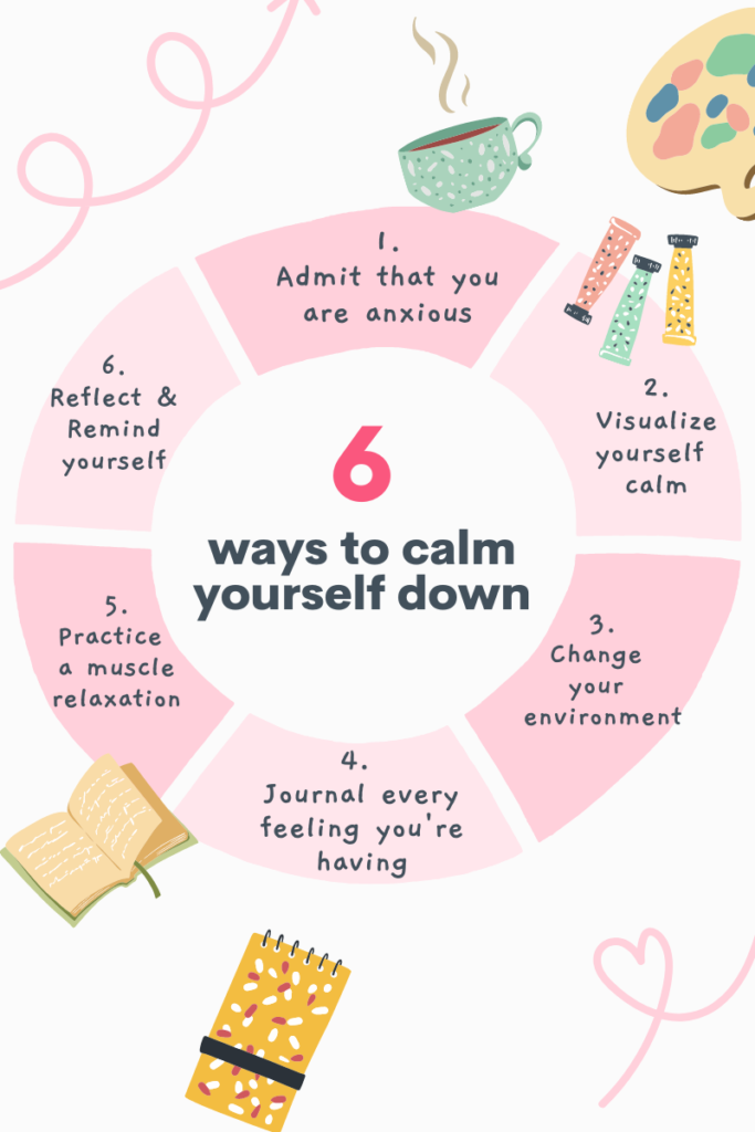 Pink Mental Health Tips Chart