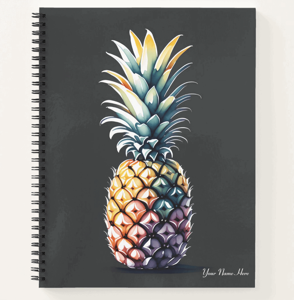 Water color pineapple spiral notebook Water color pineapple spiral notebook