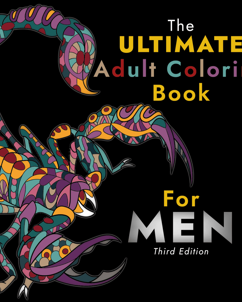 The Ultimate Adult Coloring Book for Men Front Cover
