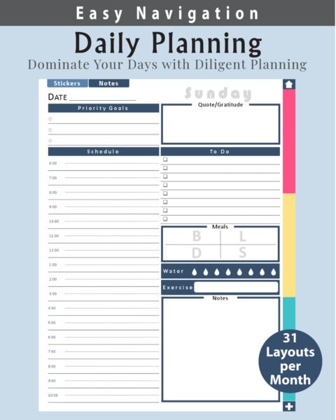 Digital Daily Planning Pages