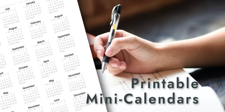 Downloadable Monthly Calendar Stickers for Avery Templates