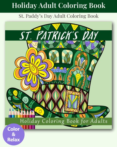St. Patrick's Day Holiday Adult Coloring Book Cover