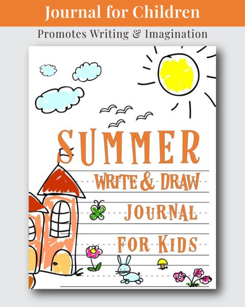 Summer Write and Draw Journal for Kids Cover Design