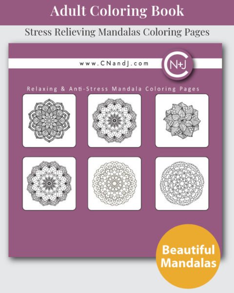 The Mandala Adult Coloring Book Back Cover