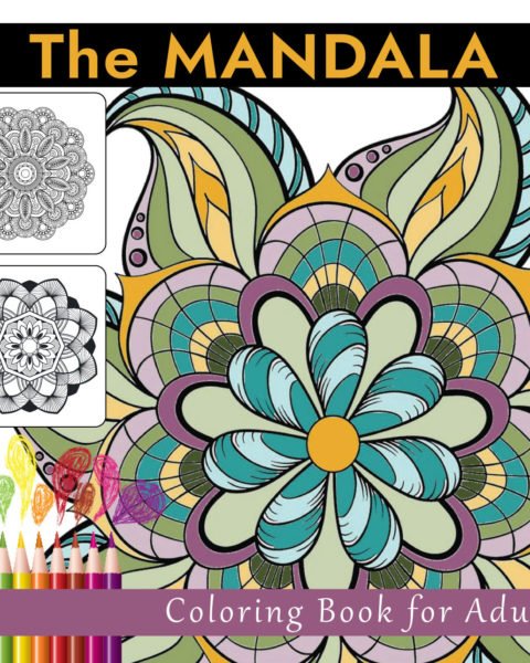 The Mandala Adult Coloring Book Front Cover