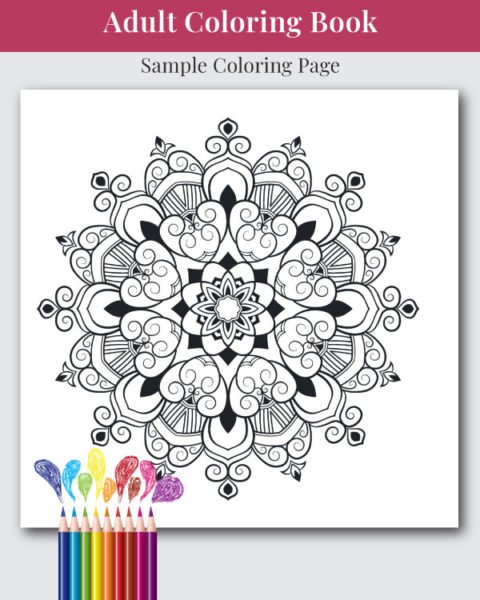 The Mandala Adult Coloring Book Sample Image