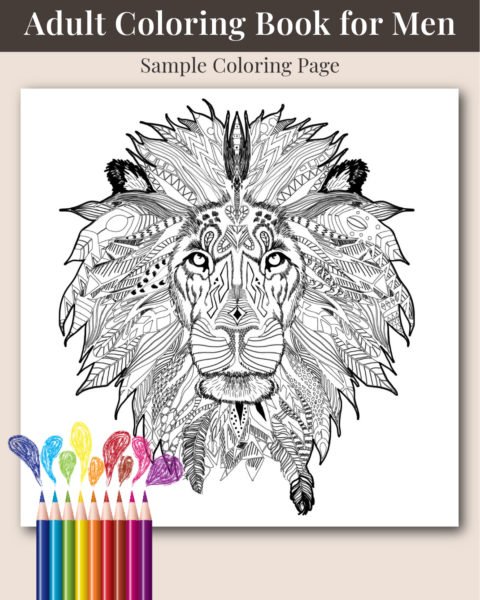 The Ultimate Adult coloring Book for Men Sample Page